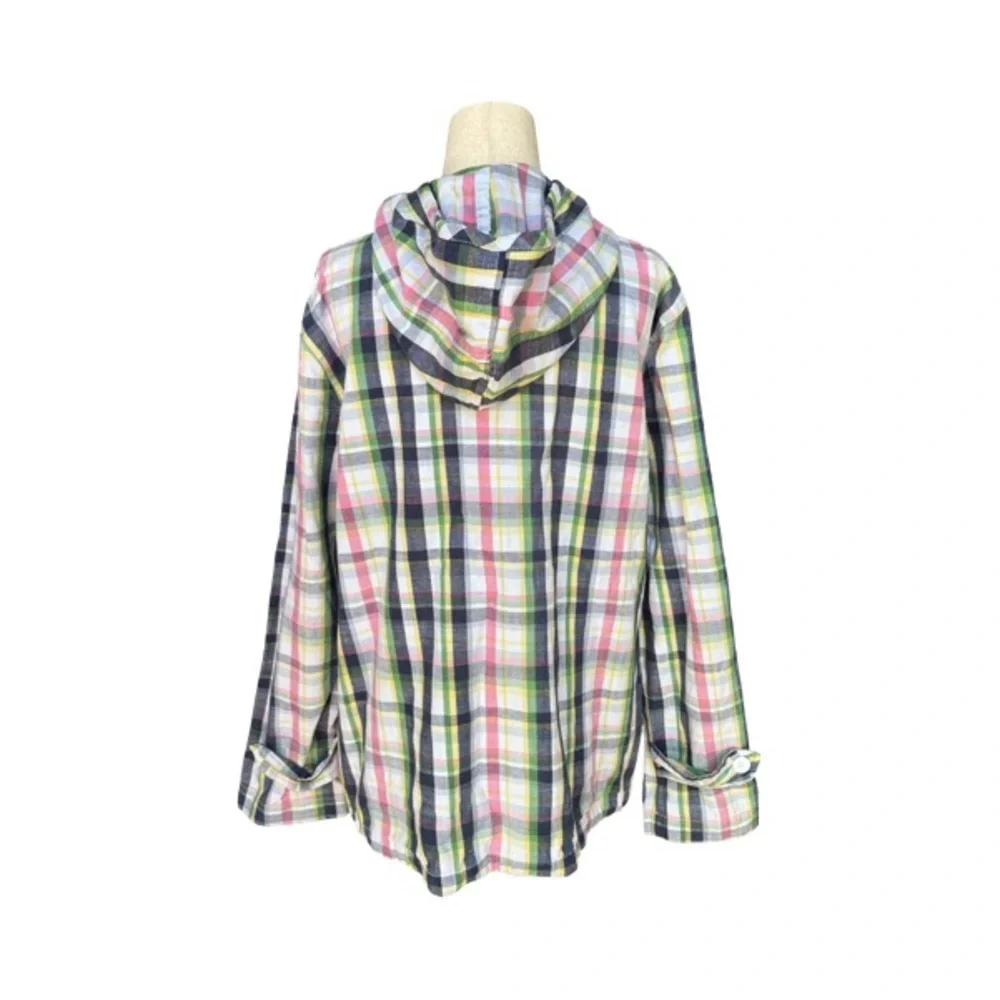 Merona Womens Cotton Plaid Pullover Jacket Size Large - Picture 3 of 7